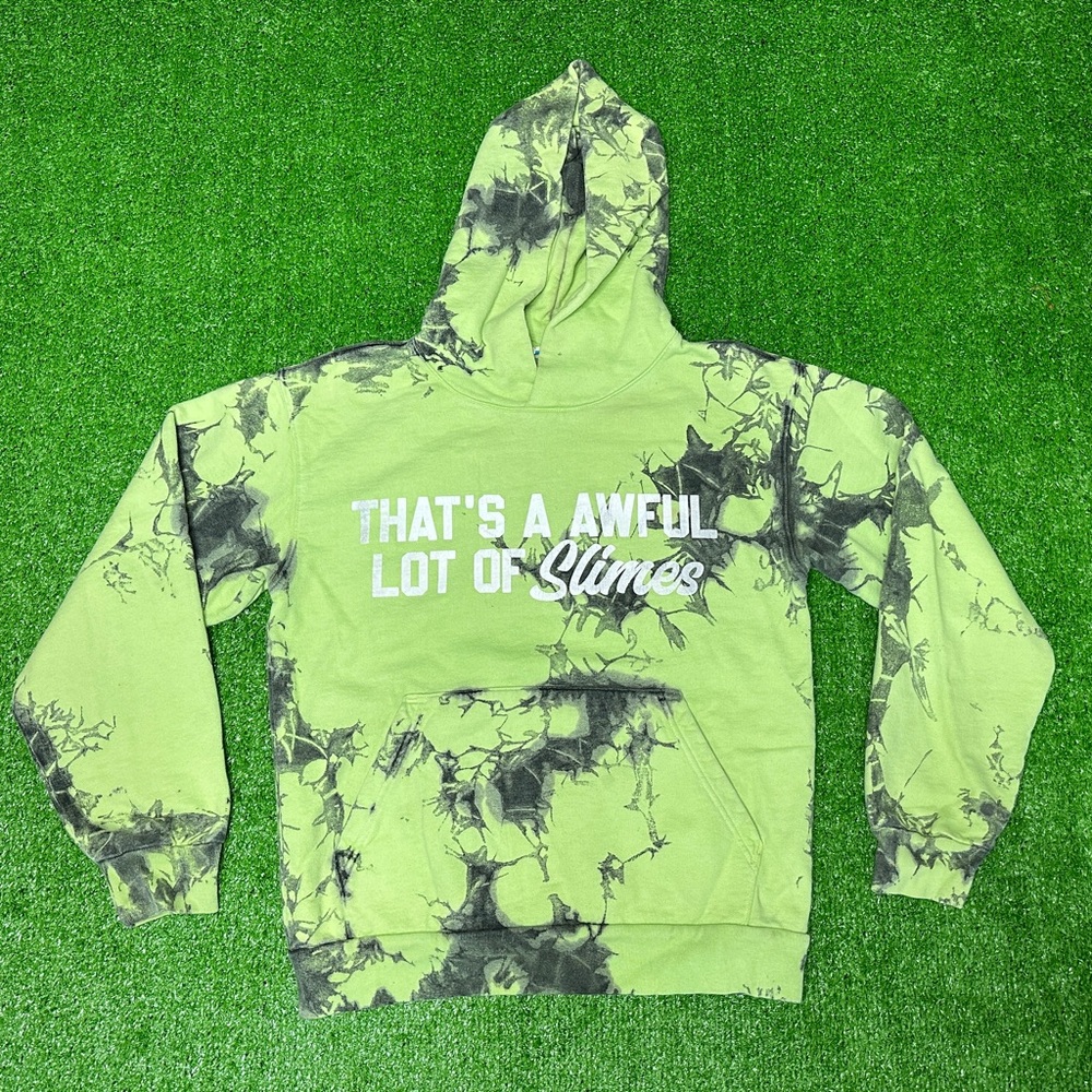 That's A Awful Lot of Slimes X Cough Syrup Made Green Hoodie Size S Hoodie